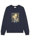 Fox Champion Print Sweatshirt Navy - MAISON KITSUNE - BALAAN 2