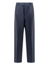 Wool Mohair Twill Slacks Blue - DIOR - BALAAN 2