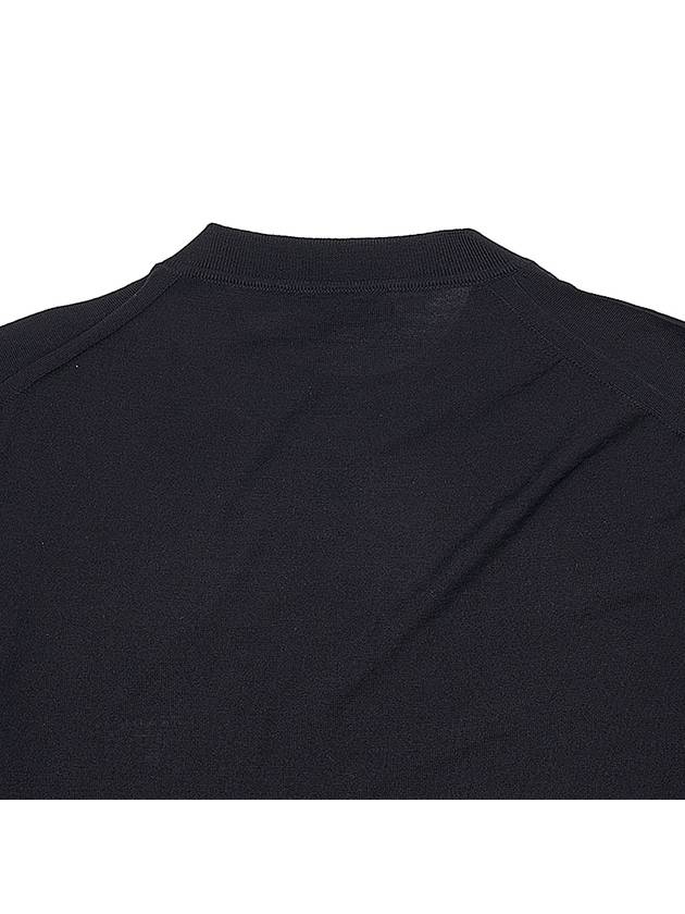 Superfine Crew neck Wool Knitted Sweater Black - PRADA - BALAAN 8