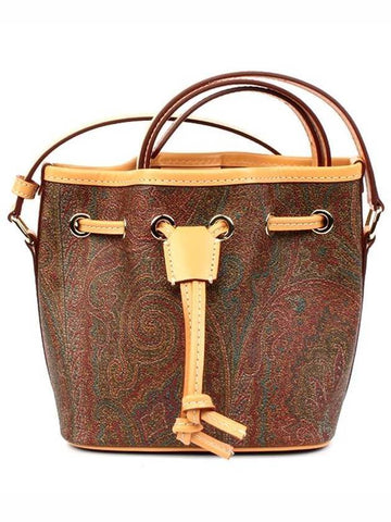 paisley strap mini bucket bag brown - ETRO - BALAAN 1