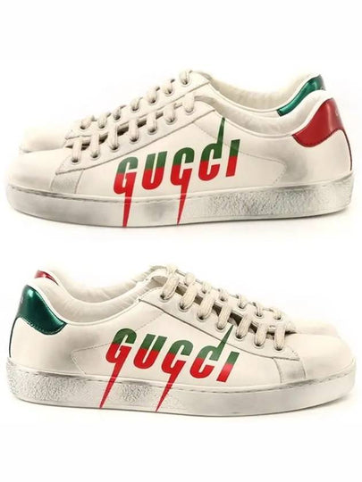 Ace Blade Low-Top Sneakers White - GUCCI - BALAAN 2