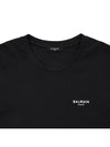 Logo Print Eco Responsible Cotton Short Sleeve T-Shirt Black - BALMAIN - BALAAN 4