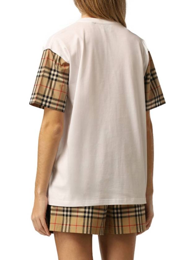 Vintage Check Sleeve Short Sleeve T-Shirt White - BURBERRY - BALAAN 4