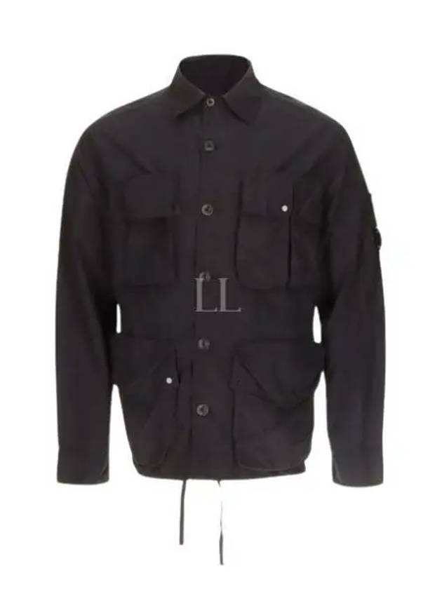 Flat Nylon Utility Over Long Sleeve Shirt Navy - CP COMPANY - BALAAN 2