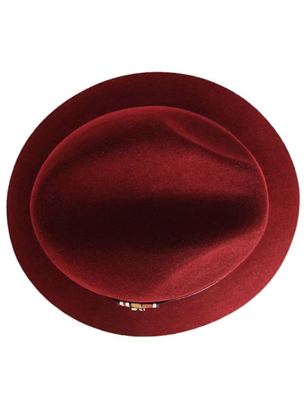 Women's FAI7947 Q04G Suitcase Striped Bucket Hat Burgundy - LORO PIANA - BALAAN 3