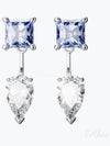 Mesmera Stud Earrings White Blue - SWAROVSKI - BALAAN 2