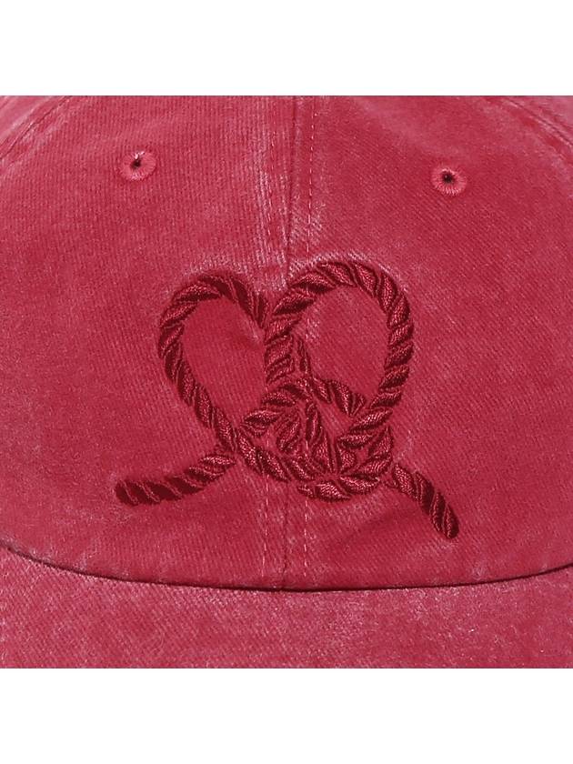 Heart Note Embroidery Ball Cap Red - OGARP - BALAAN 5