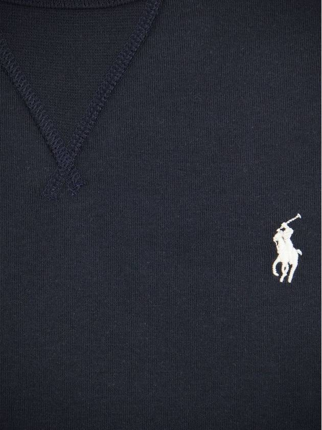 Embroidered Logo Basic Crew Neck Sweatshirt Navy - POLO RALPH LAUREN - BALAAN 5