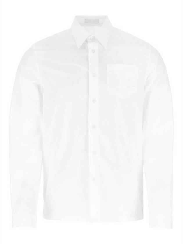 Long Sleeve Shirt SC541S2111XV2 F0009 White - PRADA - BALAAN 1