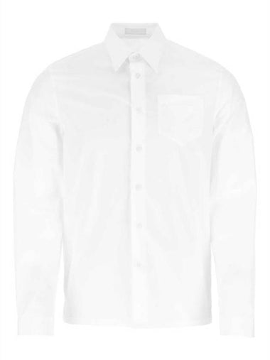 Long Sleeve Shirt SC541S2111XV2 F0009 White - PRADA - BALAAN 1