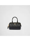 Saffiano Leather Top Handle Shoulder Bag Black - PRADA - BALAAN 1