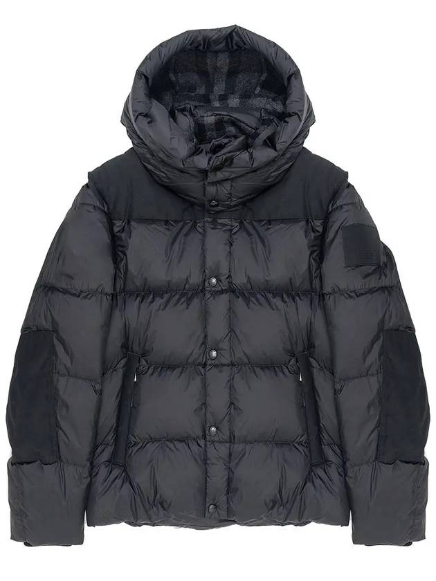 Detachable Sleeve Hoodie Padded Black - BURBERRY - BALAAN 3