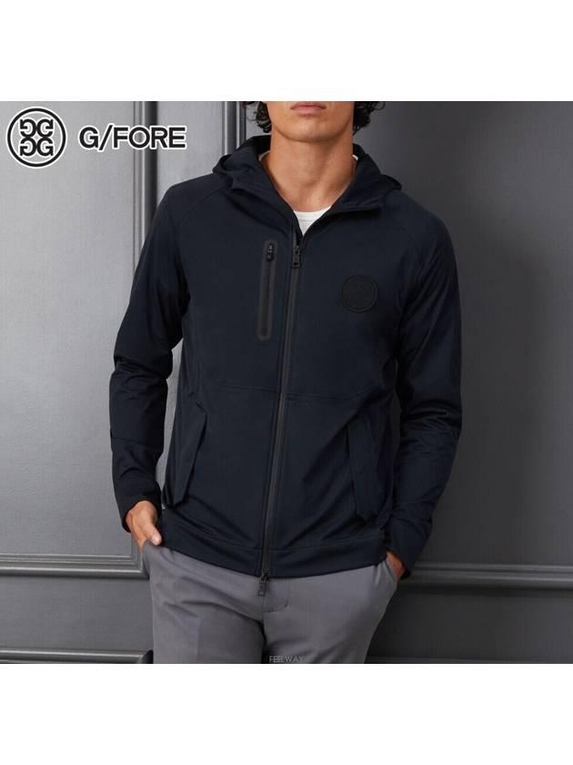 Men's Repeller Soft Shell Hooded Jacket Black - G/FORE - BALAAN 5