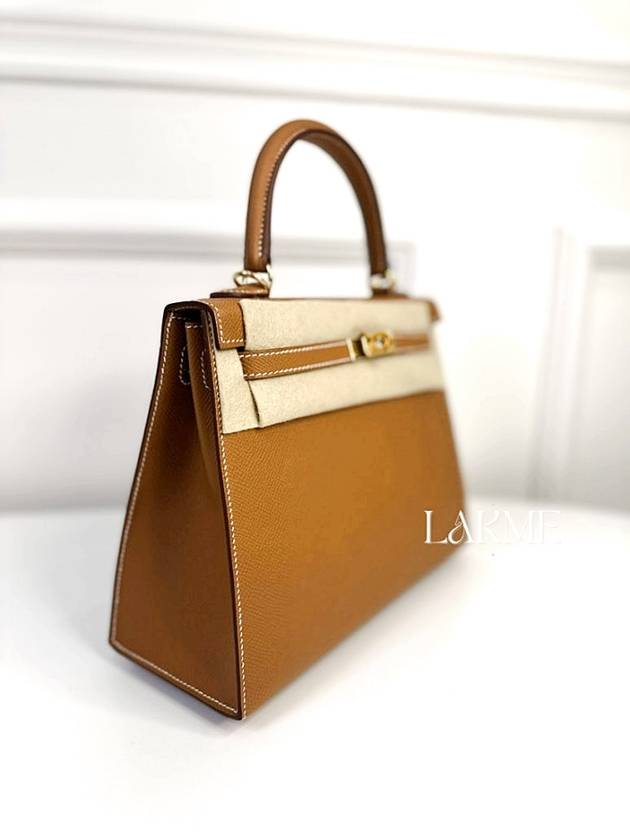 Kelly bag 25 Celie gold plated Appsong W engraved - HERMES - BALAAN 4