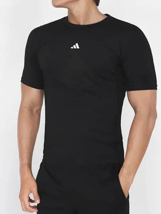 Tech Fit Compression Training Short Sleeve T-Shirt Black - ADIDAS - BALAAN 2