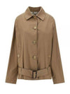 CTrench Side Button Pocket Cotton Trench Coat Light Brown - MAX MARA - BALAAN 2