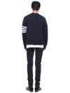 Classic V-Neck 4 Bar Stripe Cardigan Navy - THOM BROWNE - BALAAN 6