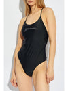 Tie String One-Piece Swimsuit Black - GANNI - BALAAN 3