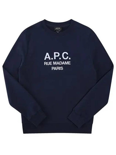 Rufus Embroidery Logo Sweatshirt Navy - A.P.C. - BALAAN 2