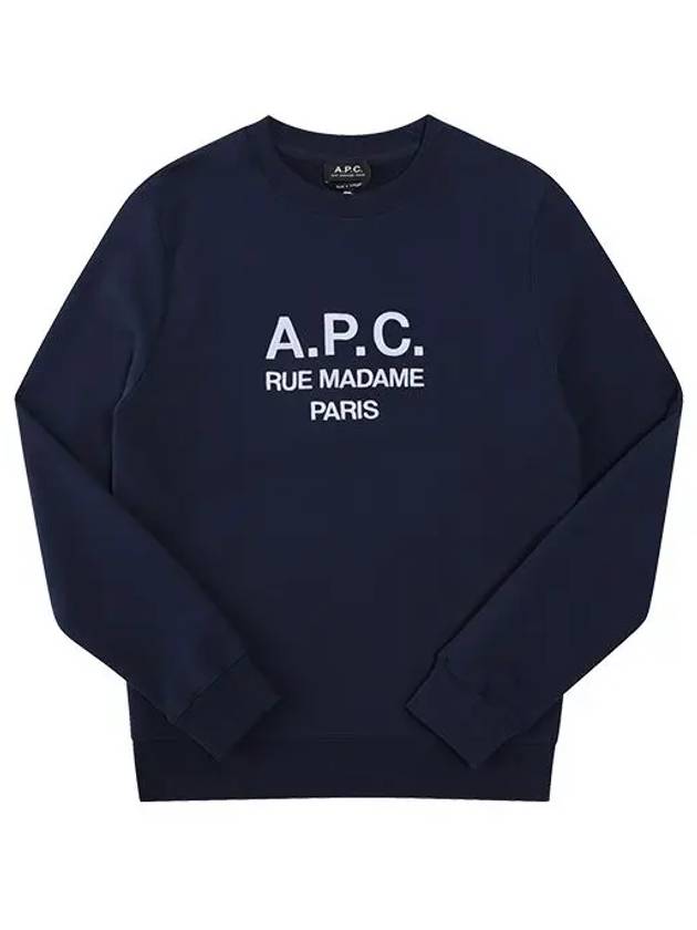 Rufus Embroidery Logo Sweatshirt Navy - A.P.C. - BALAAN 3