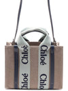 Woody Logo Small Tote Bag Green Blue - CHLOE - BALAAN 3