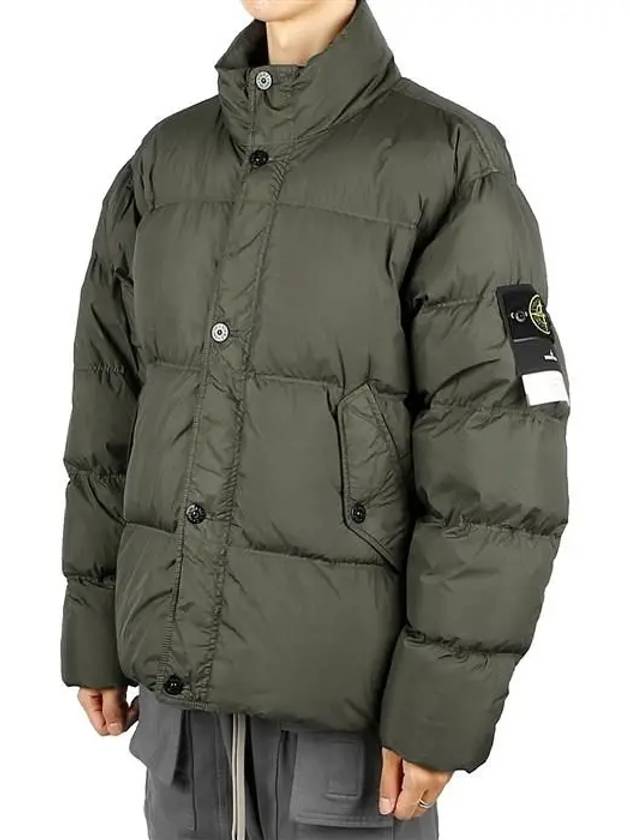 Garment Dyed Crinkle Reps Down Padding Olive - STONE ISLAND - BALAAN 2