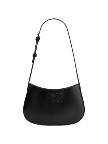 Medium Tilly Shiny Calfskin Cross Bag Black - CELINE - BALAAN 1