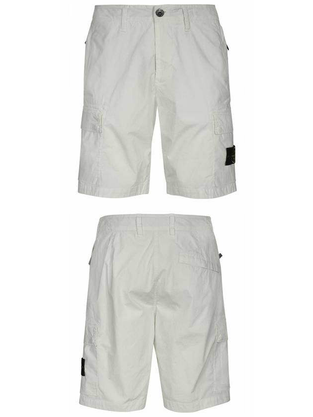 Cargo Bermuda Shorts White - STONE ISLAND - BALAAN 5