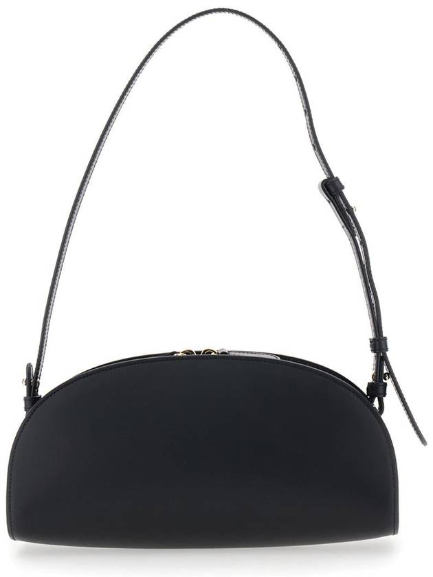 'Demi Lune' Black Shoulder Bag With Embossed Logo On The Front In Leather Woman - A.P.C. - BALAAN 2