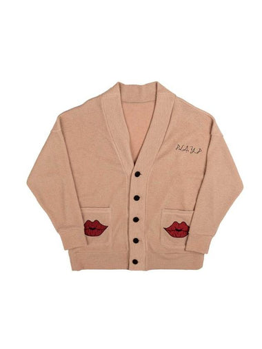 Lip Pocket Cardigan Beige - PLA.Y_P - BALAAN 1