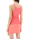 Embroidered Logo Cotton Sleeveless Pink - FENDI - BALAAN 4