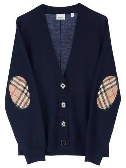 Dornock check patch wool women s cardigan 80910321 80741991 - BURBERRY - BALAAN 2