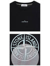 Tricromia Three Print Cotton Jersey T-Shirt Black - STONE ISLAND - BALAAN 6