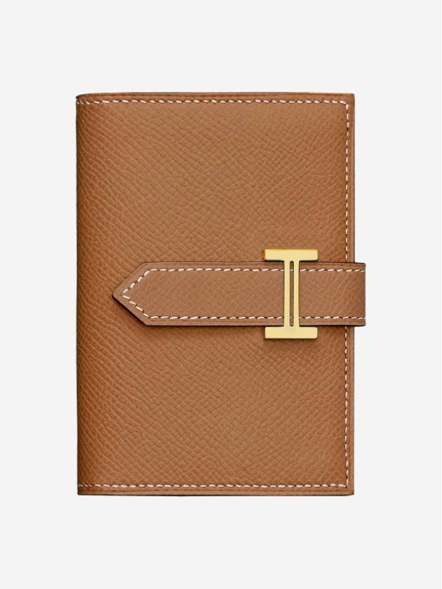 Bearn Gold Hardware Mini Card Holder Gold - HERMES - BALAAN 2