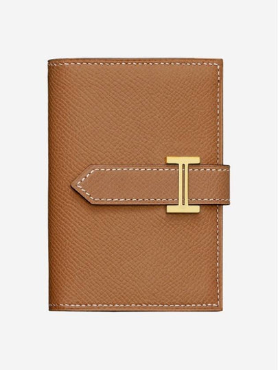 Bearn Gold Hardware Mini Card Holder Gold - HERMES - BALAAN 2