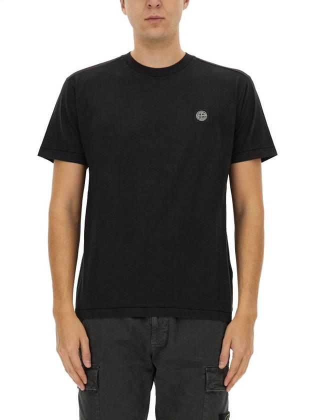 Stone Island T-Shirt With Logo - STONE ISLAND - BALAAN 4