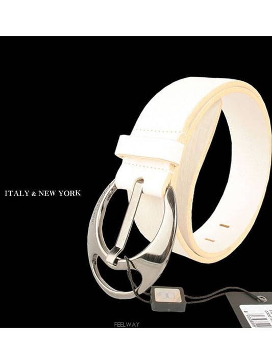 Buckle Leather Belt Cream White - DOLCE&GABBANA - BALAAN 2