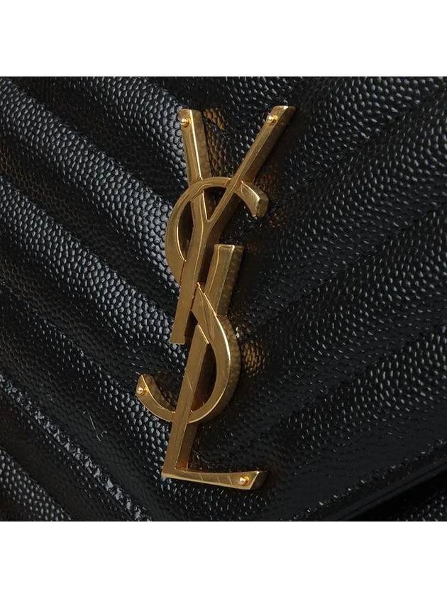 Monogram Matelasse Chain Shoulder Bag Black - SAINT LAURENT - BALAAN 4