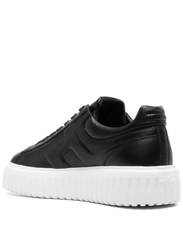 BLACK LEATHER SNEAKERS HXM6450FC60LE9B999 - HOGAN - BALAAN 4