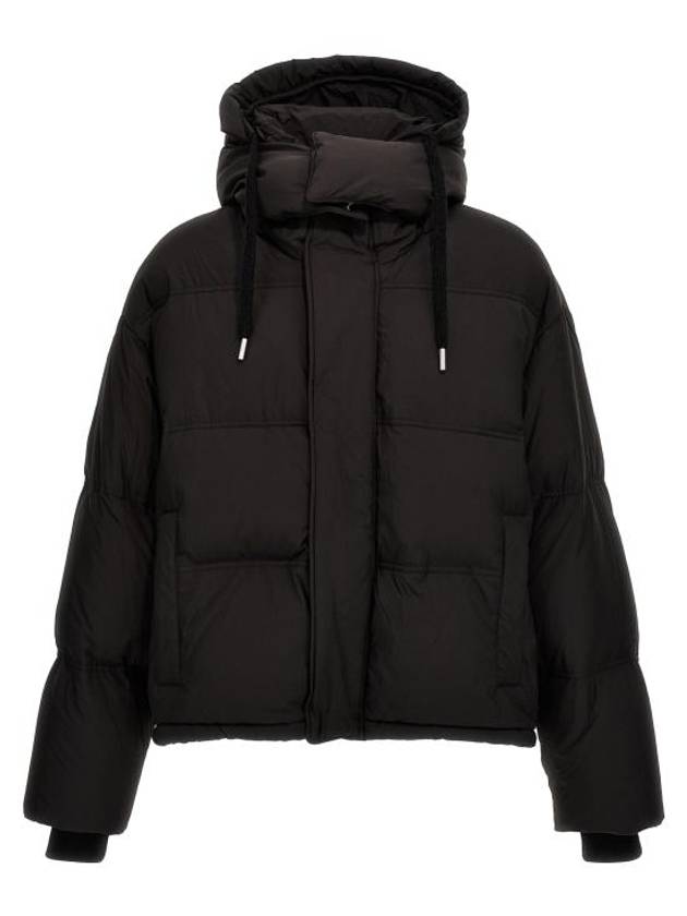 Oversized Nylon Puffer Down Jacket Black - AMI - BALAAN 1