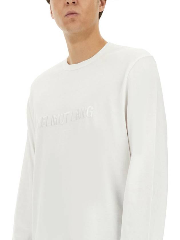 Embroidery Logo Long-Sleeved T-Shirt White - HELMUT LANG - BALAAN 5