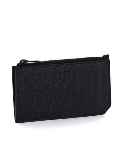 Monogram Zipper Card Wallet Black - SAINT LAURENT - BALAAN 2