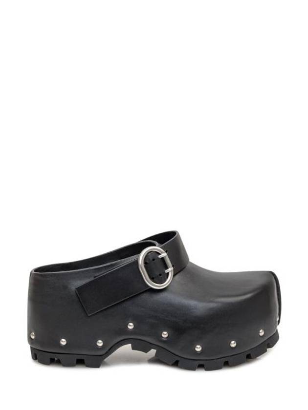 Clogs Leather Sandals Black - JIL SANDER - BALAAN 2