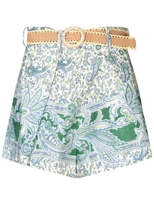 24FW short pants 7453ASS242 GRPA GREEN PAISLEY - ZIMMERMANN - BALAAN 2