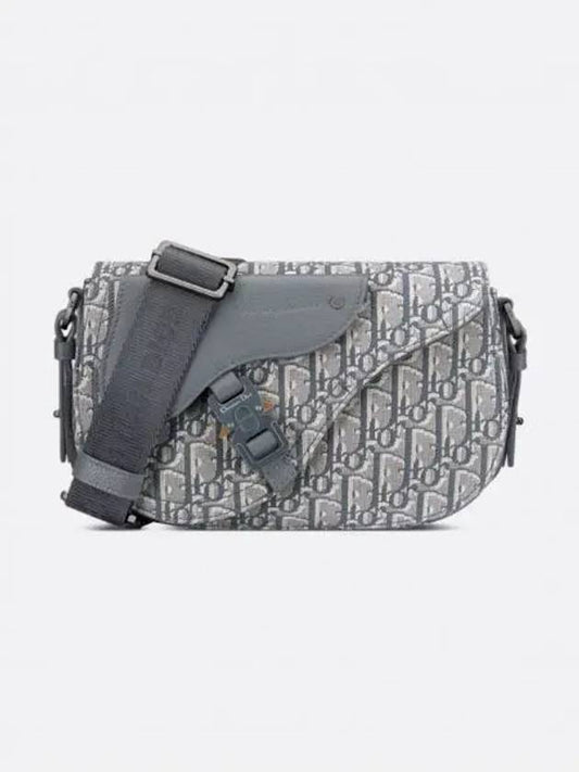 Oblique Saddle Messenger Jacquard Cross Bag Deep Grey - DIOR - BALAAN 2