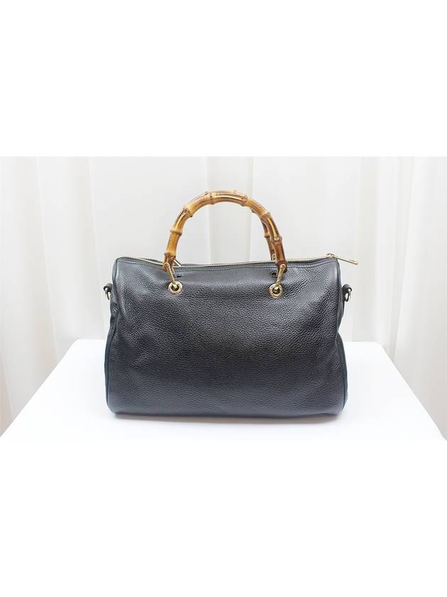 Bamboo Black Leather 2WAY Boston Bag 353124 - GUCCI - BALAAN 5