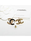 CC Logo Vintage Gold Black Metal Earrings ABC944 B16086 NW195 - CHANEL - BALAAN 5