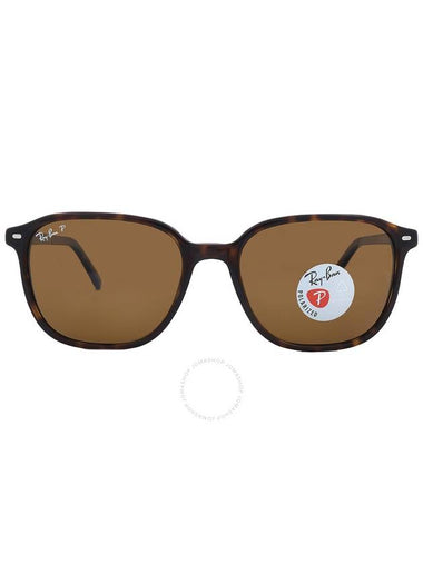 Ray Ban Leonard Polarized Brown Square Unisex Sunglasses RB2193 902/57 55 - RAY-BAN - BALAAN 1