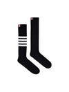 4 Bar Stripe Cotton Socks Black - THOM BROWNE - BALAAN 2