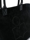 Isabel Marant Etoile Yenki Logo Suede Small Tote Bag Black PM0002FA A1C14M 01BK STK - ISABEL MARANT ETOILE - BALAAN 5
